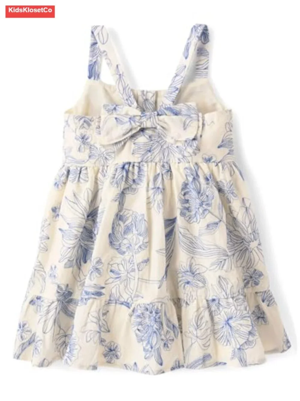 Baby Girls Sleeveless Cotton Ruffle Hem Dress with Diaper Cover